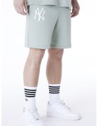 New Era Pantaloni de trening scurti cu snur si monograma brodata - Gri cenusiu