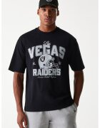 New Era Tricou cu imprimeu Las Vegas Raiders si decolteu la baza gatului - Negru/Gri deschis