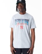 New Era Tricou cu imprimeu New York Yankees MLB - Gri deschis