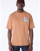 New Era Tricou de bumbac cu imprimeu logo - Alb/Portocaliu persan