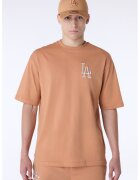 New Era Tricou de bumbac cu logo pe piept - Piersica/Alb optic