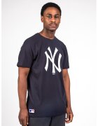 New Era Tricou de bumbac New York Yankees - Alb/Albastru ultramarin