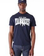 New Era Tricou de bumbac New York Yankees - Gri deschis/Bleumarin