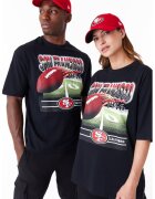 New Era Tricou unisex cu decolteu la baza gatului si imprimeu grafic - Rosu/Negru