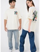 New Era Tricou unisex cu imprimeu logo pe partea din spate - Alb/Albastru inchis