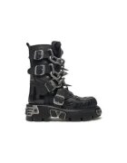 New Rock Bocanci Barbati M-727-S5 - Piele naturala - Negru