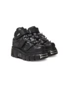 New Rock Botine dama M-285C-S1 - Piele naturala - Negru - Negru