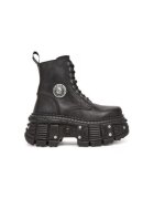New Rock Botine dama M-OVERZTANK001-C1 - Piele naturala - Negru - Negru