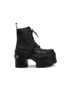 New Rock Botine dama M-TM001-C4 - Piele naturala - Negru - Negru