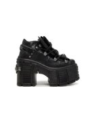 New Rock Botine dama M-TM106-C2 - Piele naturala - Negru - Negru