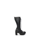 New Rock Cizme dama 304874604 - Piele ecologica - Negru - Negru