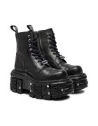 New Rock Ghete barbati Piele naturala - Negru - Negru