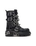 New Rock Ghete dama piele ecologica - negru -