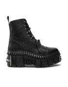 New Rock Ghete dama - piele ecologica - negru - Negru