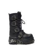 New Rock Ghete dama piele ecologica - negru - Negru