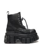 New Rock Ghete dama - piele ecologica - negru0
