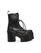 New Rock Ghete dama piele naturala - Negru