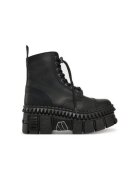 New Rock Ghete dama - piele naturala - negru - Negru
