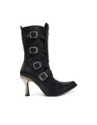 New Rock Ghete dama Piele naturala - Negru - Negru