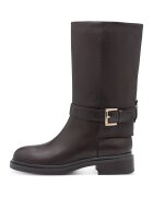 NEWD Cizme mid-calf din piele - Maro inchis