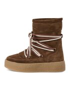 NEWD Ghete pull-on din piele intoarsa - Maro inchis