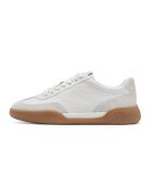 NEWD Pantofi sport low-cut din piele - Caramel/Alb murdar/Gri deschis melange