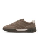 NEWD Pantofi sport low-cut din piele - Maro taupe/Bej deschis