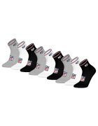 NFL Set de sosete pana la glezna unisex - 9 perechi - Alb/Negru/Gri