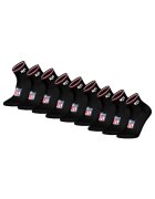 NFL Set de sosete pana la glezna unisex - 9 perechi - Negru