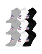NFL Set de sosete unisex cu logo - 9 perechi - Alb/Negru/Gri