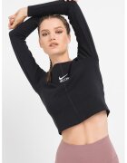 Nike Bluza crop cu logo brodat - Alb/Negru