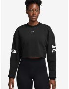 Nike Bluza de trening crop pentru fitness - Alb/Gri antracit