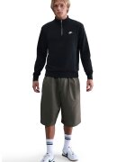 Nike Bluza de trening cu fenta cu fermoar Club - Negru