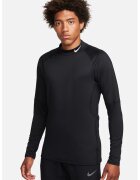 Nike Bluza slim fit cu guler scurt si tehnologie Dri-Fit pentru fitness - Negru