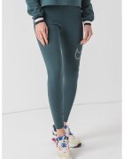 Nike Colanti cu talie inalta si monograma - Albastru petrol