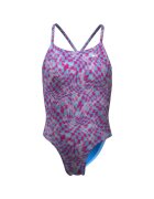 Nike Costum inot piscina femei Charms Multi Print Lace Up Back One Piece - marime - Roz/Albastru