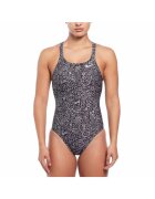 Nike Costum inot piscina femei Multi Print Fastback One Piece - Alb/Negru