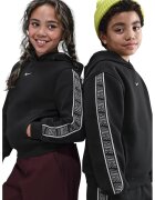 Nike Hanorac cu banda logo laterala - Alb/Negru stins