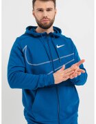 Nike Hanorac cu fermoar si logo pentru fitness - Albastru inchis