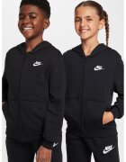 Nike Hanorac cu fermoar Sportswaer Club - Negru/Alb optic