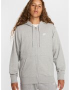 Nike Hanorac din amestec de bumbac cu fermoar Club - Gri deschis melange