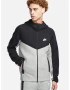 Nike Hanorac din amestec de bumbac - cu fermoar - Negru/Gri melange