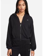 Nike Hanorac din amestec de bumbac cu fermoar si model uni - Negru