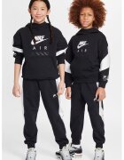 Nike Hanorac din bumbac cu imprimeu logo Air - Negru/Alb optic