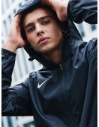 Nike Jacheta cu gluga si fermoar - pentru fotbal - Alb/Negru