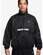 Nike Jacheta supradimensionata si subtire fara inchidere - Alb/Negru/Negru stins