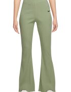 Nike Pantaloni evazati cu aspect striat - Verde feriga