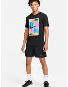 Nike Pantaloni scurti cu tehnologie Dri Fit pentru tenis Court Victory - Alb/Negru stins