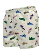 Nike Pantaloni scurti de baie model Volley - talie elastica - culoare Ecru - material usor