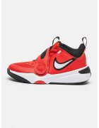 Nike Pantofi cu garnituri din piele pentru baschet Team Hustle - Rosu/Negru